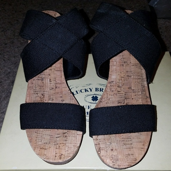 Lucky Brand Shoes - L.P. Makayla Lucky Brand Linen Elastic Wedges
